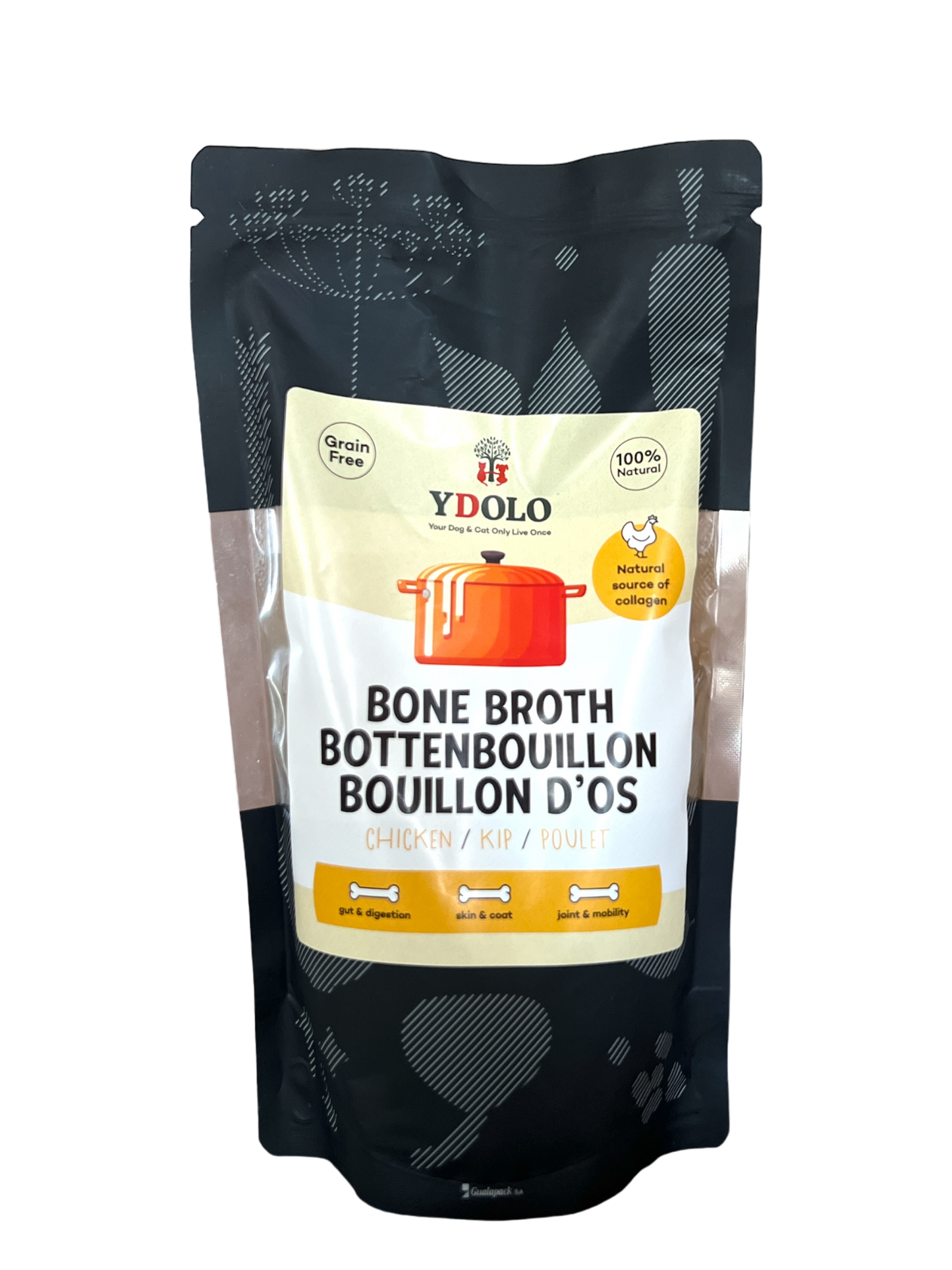 YDOLO Bottenbouillon / bouillon d'os BIO Kip / Poulet, 230ml