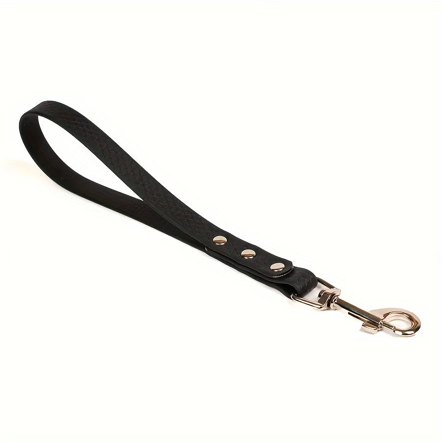Korte Hondenriem PVC materiaal - Zwart