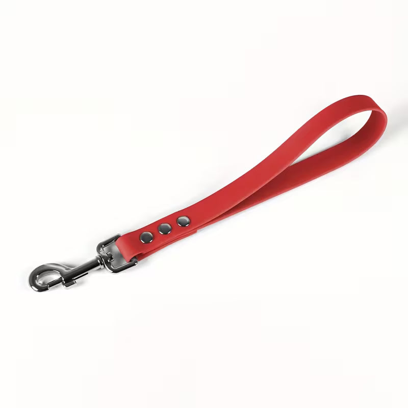 Korte Hondenriem PVC materiaal - Rood