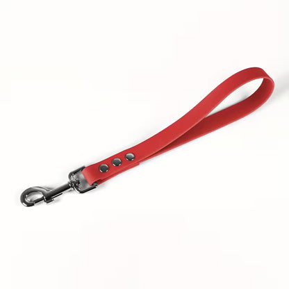 Korte Hondenriem PVC materiaal - Rood